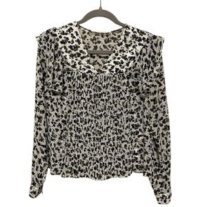 See By Chloe long sleeve floral blouse size 34 G-27